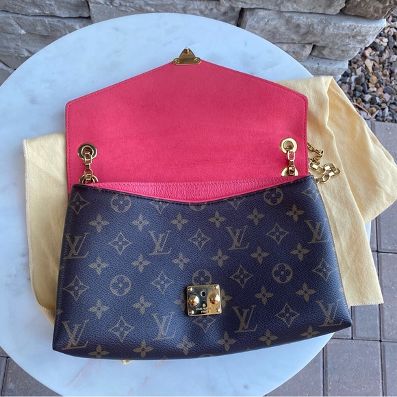 SOLD Louis Vuitton Pallas Chain Monogram Dahlia Envelope Shoulder Bag - Picture 5 of 16